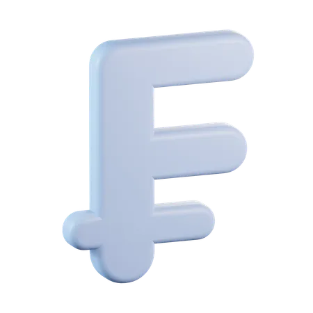 Franc currency  3D Icon