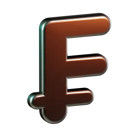 Franc Currency  3D Icon