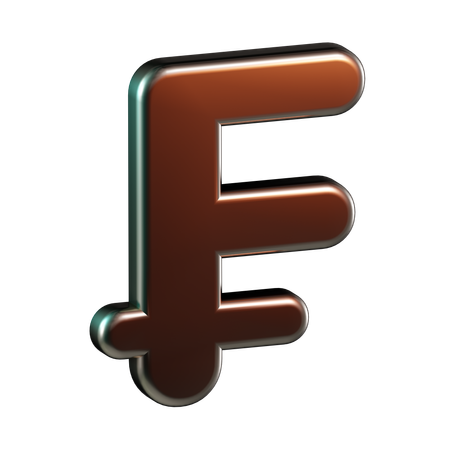Franc Currency  3D Icon