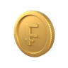 3d swiss franc gold coin illustration