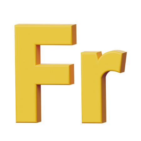 Franc Sign  3D Icon