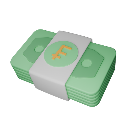 Franc suisse  3D Icon