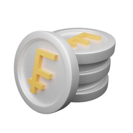 Franc suisse  3D Icon