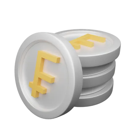 Franc suisse  3D Icon