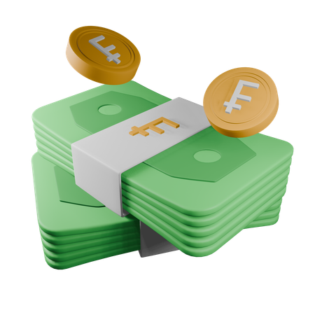 Franc suisse  3D Icon