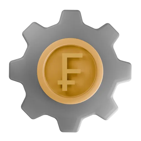 Franc suisse  3D Icon