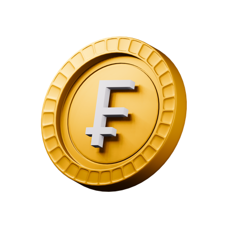 Franc suisse  3D Icon