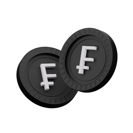 Franc suisse  3D Icon