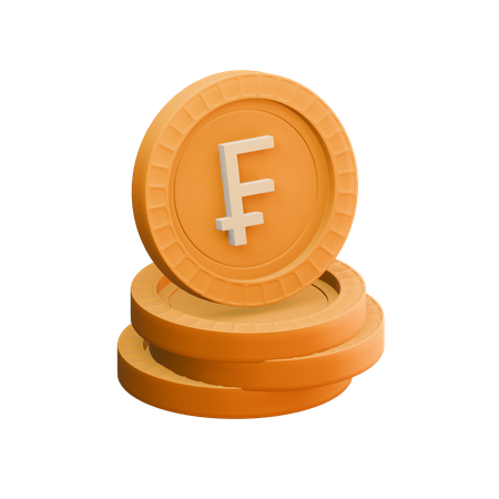 Franc suisse  3D Icon