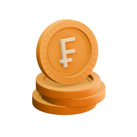 Franc suisse  3D Icon