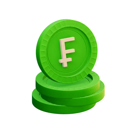 Franc suisse  3D Icon