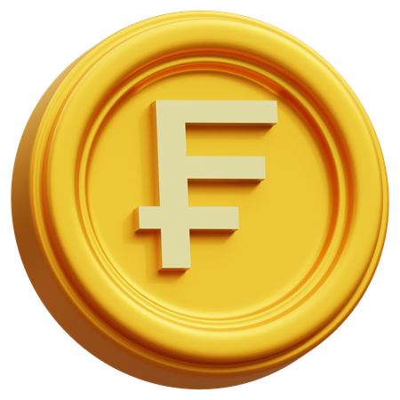 Franc suisse  3D Icon