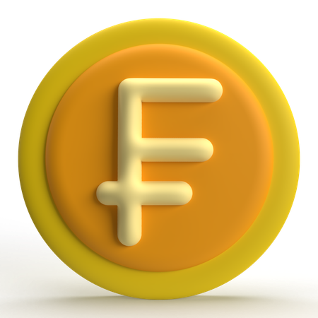 Franc suisse  3D Icon