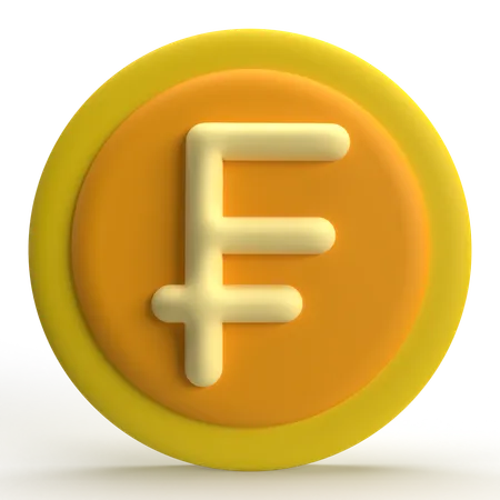 Franc suisse  3D Icon