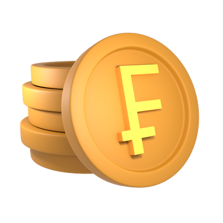 Franc suisse  3D Icon