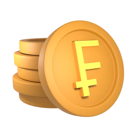 Franc suisse  3D Icon