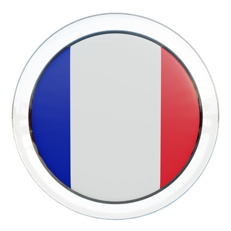 Verre Drapeau France  3D Flag