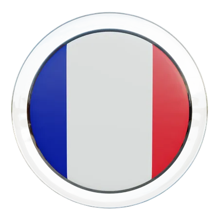 Verre Drapeau France  3D Flag