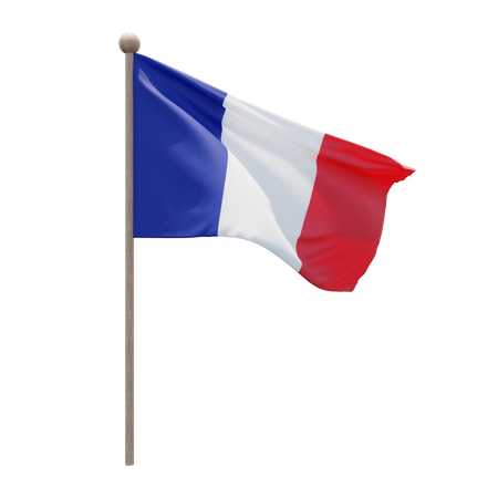 France Flagpole  3D Icon