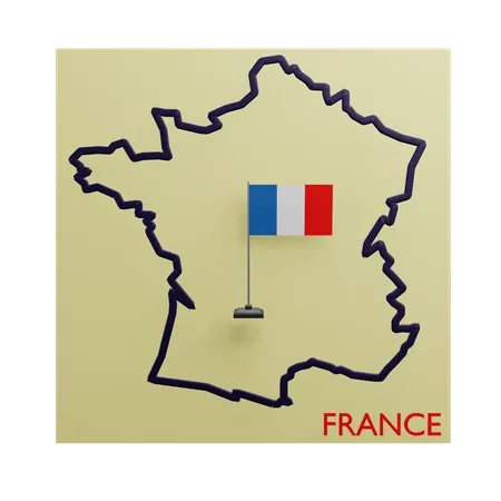 France Map  3D Icon