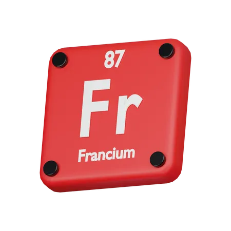 Francium Element 3 D Icon 3D Icon