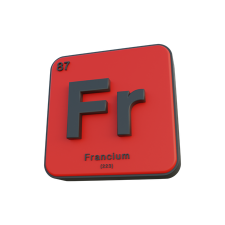 Francium  3D Illustration