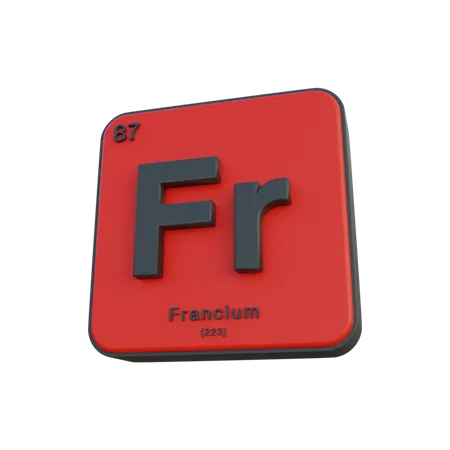 Francium  3D Illustration