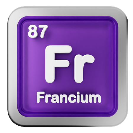 Francium-Periodensystem  3D Icon