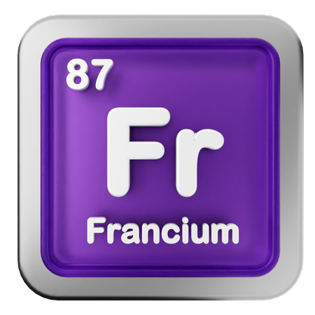 Francium Periodic Table  3D Icon