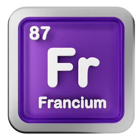 Tableau périodique du francium  3D Icon