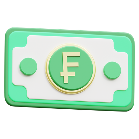 Franco suizo  3D Icon