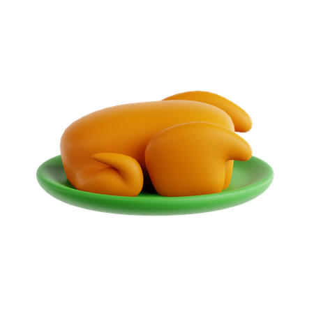 Frango assado  3D Icon