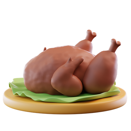 Frango assado  3D Icon