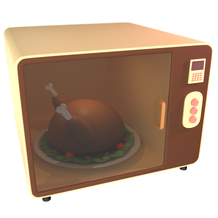 Frango assado  3D Icon