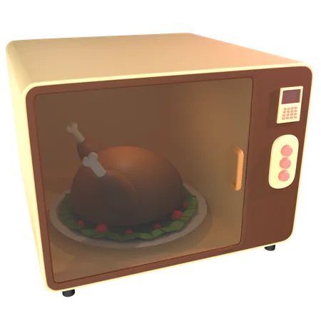 Frango assado  3D Icon