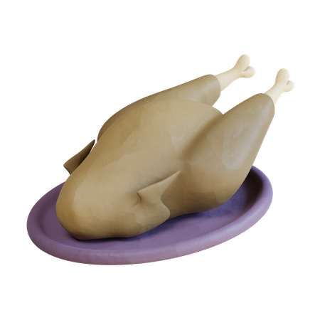 Frango assado  3D Icon