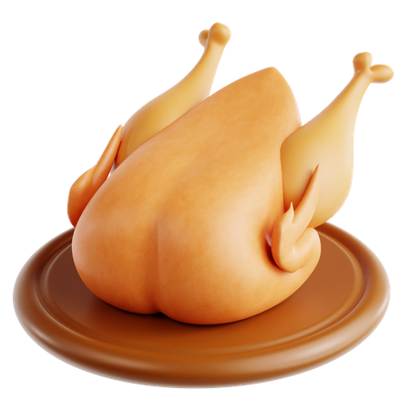 Frango assado  3D Icon