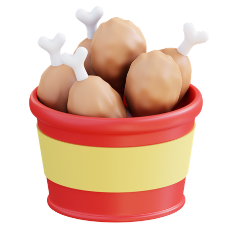 Frango frito  3D Icon