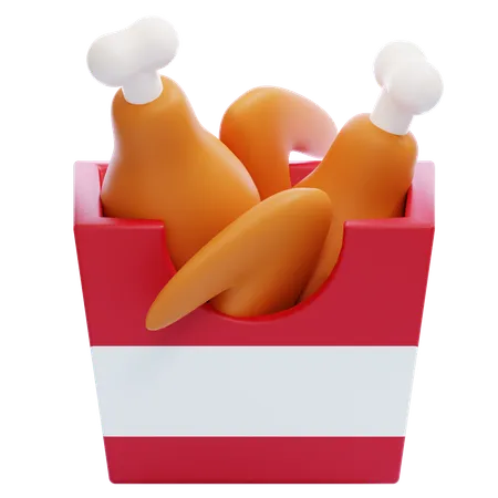 Frango frito  3D Icon