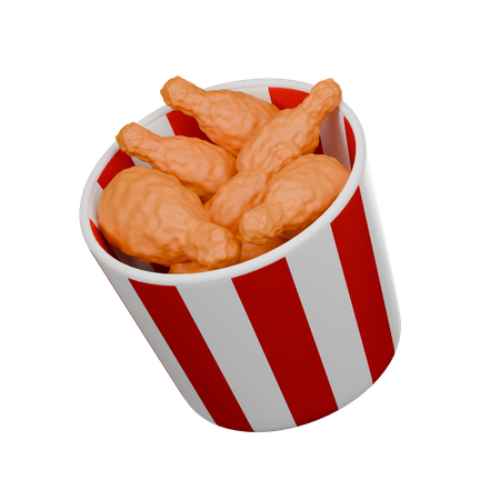 Frango frito  3D Icon