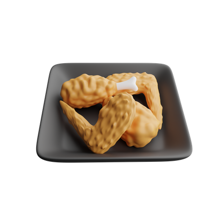 Frango frito  3D Icon