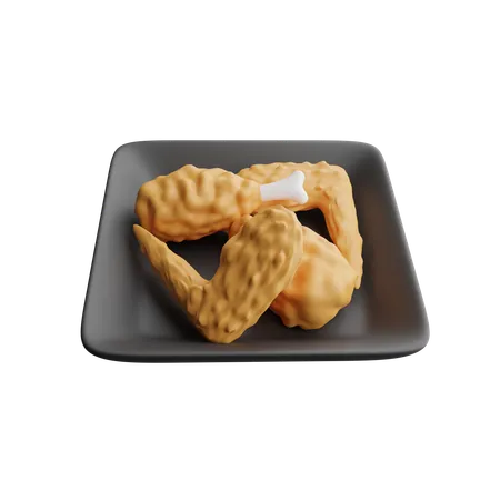 Frango frito  3D Icon