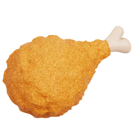 Frango frito  3D Icon