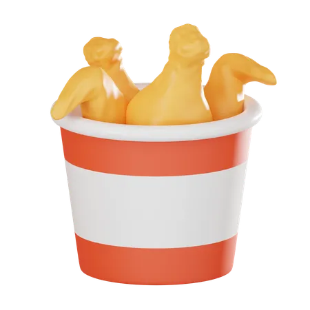 Frango frito  3D Icon