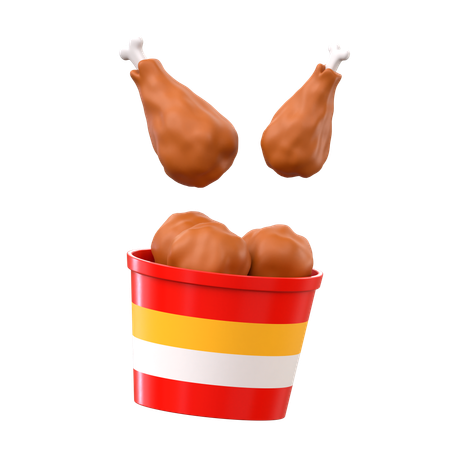 Frango frito  3D Icon