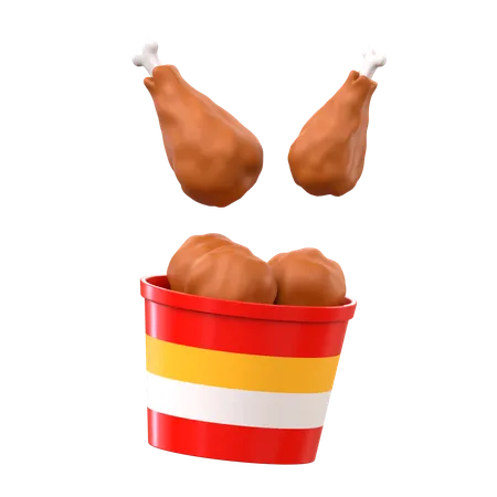 Frango frito  3D Icon