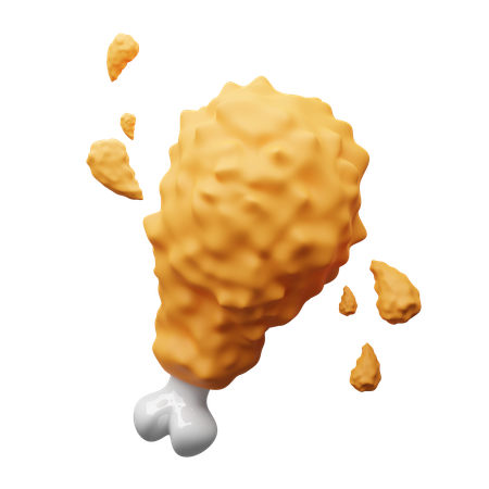 Frango frito  3D Icon