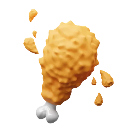 Frango frito  3D Icon