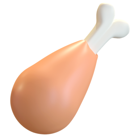 Frango frito  3D Icon