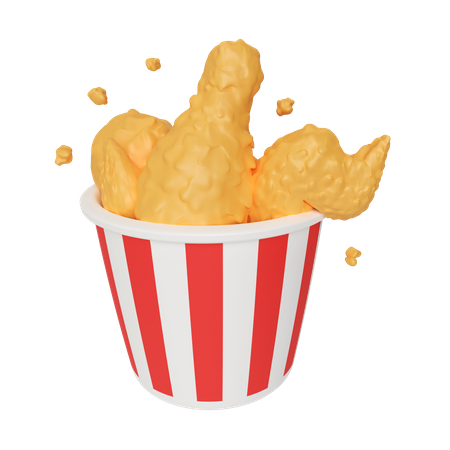 Frango frito  3D Icon